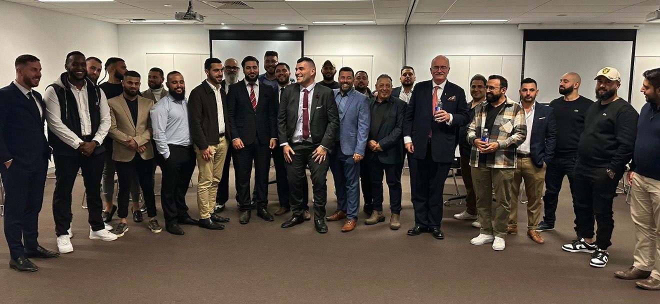 ABV members gathered for a group photo at a club meeting